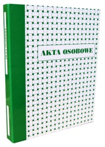 Teczka akt osobowych Konfex, A-4, z mechanizmem ringowym, zielona