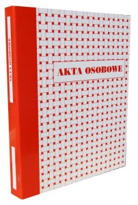 Teczka akt osobowych Konfex, A-4, z mechanizmem ringowym, czerwona