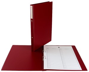 Teczka akt osobowych Biurfol, A-4, twarda oprawa, bordowa