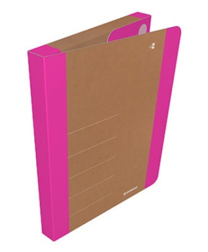 Teczka na rzep Donau Life, A-4, 30mm, skrzydłowa, różowa