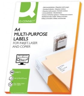 Etykieta samoprzylepna Q-Connect, A-4, 105x48mm, 100 arkuszy(12)
