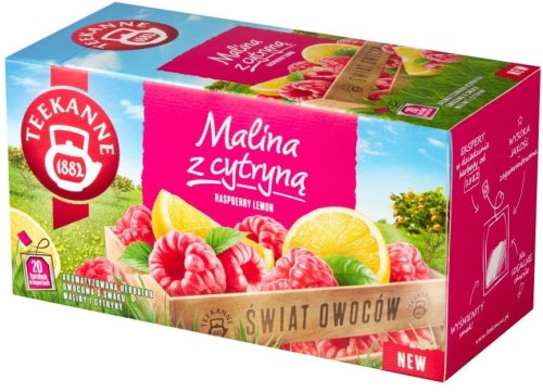 Herbata owocowa Teekanne malina z cytryną, 20 torebek