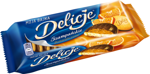Ciastka Delicje Szampańskie pomarańczowe, 147g