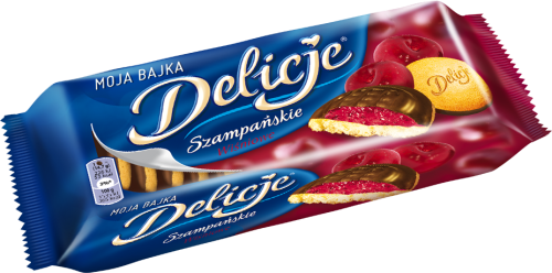Ciastka Delicje Szampańskie wiśniowe, 147g