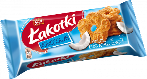 Ciastka Łakotki San, kokosowe 168g