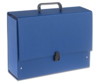 Teczka z rączką Jumbo, B-4, grzbiet 10cm, granatowa