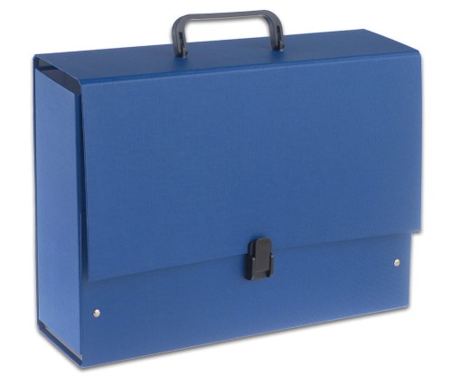 Teczka z rączką Jumbo, B-4, grzbiet 10cm, granatowa