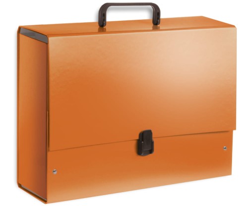 Teczka z rączką Jumbo, B-4, grzbiet 10cm, pomarańczowa