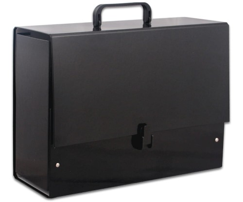 Teczka z rączką Jumbo, B-4, grzbiet 10cm, czarna