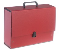 Teczka z rączką Jumbo, B-4, grzbiet 10cm, bordowa