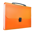Teczka plastikowa z rączką Tetis 13 przegródek pomarańczowa