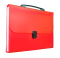 Teczka plastikowa z rączką Tetis, 13 przegródek, czerwona