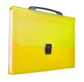 Teczka plastikowa z rączką Tetis 13 przegródek żółta