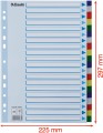 Przekładki plastikowe Esselte A-4, 20 przekładek
