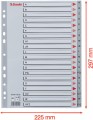 Przekładki plastikowe Esselte A-4, A-Z przekładek