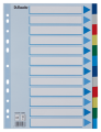 Przekładki plastikowe Esselte, A-4, 12 przekładek