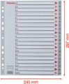 Przekładki plastikowe Esselte Maxi A-4, A-Z przekładek