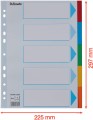 Przekładki kartonowe Esselte A-4, 5 przekładek