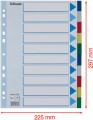 Przekładki plastikowe Esselte A-4, 10 przekładek