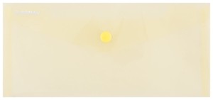 Teczka kopertowa na zatrzask Donau, D-L, żółta