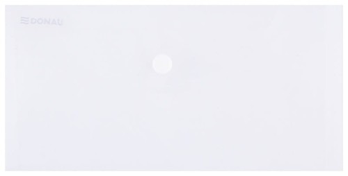 Teczka kopertowa na zatrzask Donau, D-L, transparentna