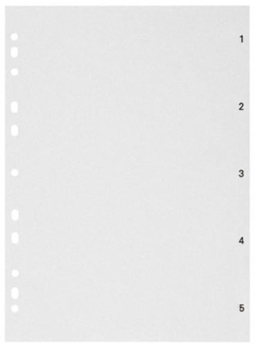 Przekładki kartonowe Biella, A-4, 5 przekładek