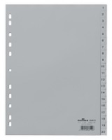 Przekładki plastikowe Durable, A-4 , 20 przekładek
