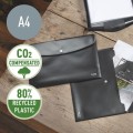 Teczka kopertowa na zatrzask Leitz  Recycle A-4, czarna