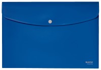 Teczka kopertowa na zatrzask Leitz Recycle A-4, niebieska