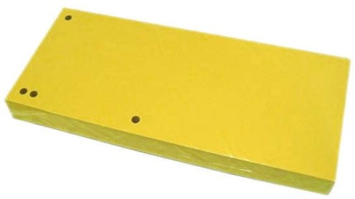 Przekładki kartonowe Tres, żółte 1/3 A-4, 100 przekładek