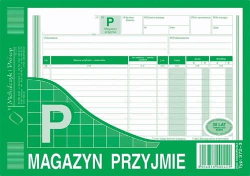 Dowód P Magazyn przyjmie /372-3