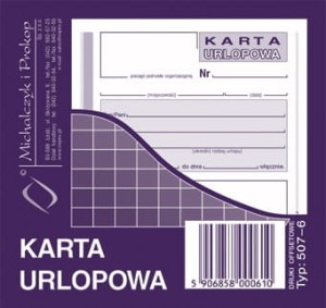 Karta urlopowa /507-6
