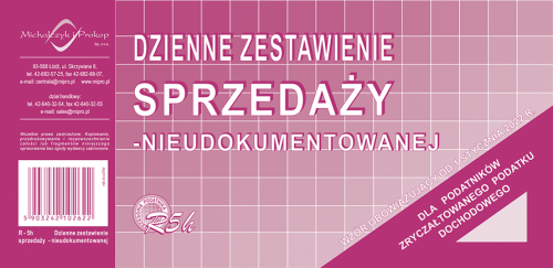 Dzienne zestawienie sprzedaży nieudokumentowanej /R05-H