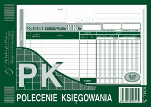 Polecenie księgowania /412-3