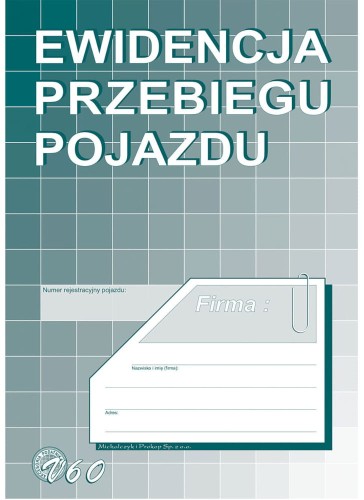 Ewidencja przebiegu pojazdu /V60