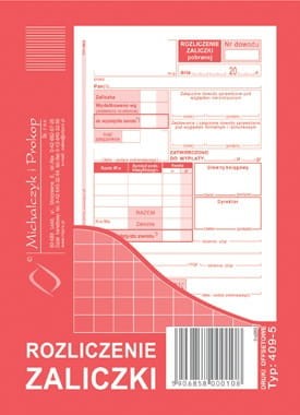 Rozliczenie zaliczki /409-5