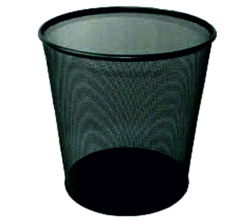 Kosz na śmieci ażurowy Tres, metalowy, 18 l, czarny