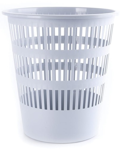 Kosz na śmieci ażurowy Donau, plastikowy, 16 l, szary