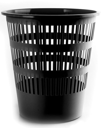 Kosz na śmieci ażurowy Donau, plastikowy, 16 l., czarny