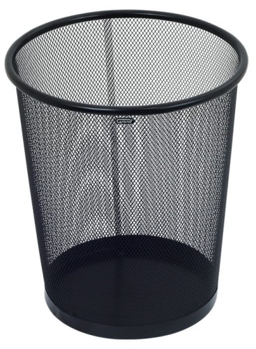 Kosz na śmieci ażurowy Grand, metalowy, 12 l, czarny