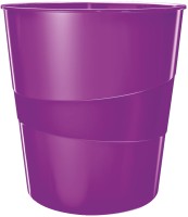 Kosz na śmieci Leitz WOW, plastikowy, 15 l, fioletowy