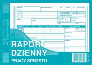 Raport dzienny pracy sprzętu /790-3
