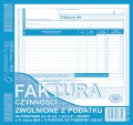 Faktura czynności zwolnione z podatku /198-2E