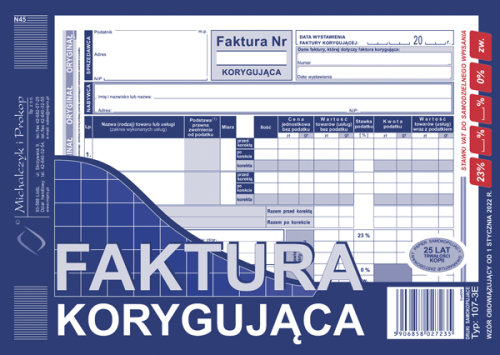 Faktura korygująca /107-3E