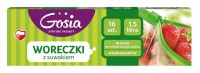 Woreczki śniadaniowe Gosia z suwakiem 1,5 l, 16 sztuk