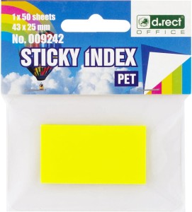 Zakładki indeksujące D.Rect 43x25 mm, PP 50 kartek