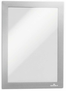 Ramka informacyjna DURAFRAME® magnetyczna, samoprzylepna, A-5, srebrna
