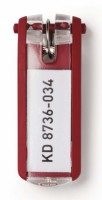 Brelok do kluczy Durable KeyClip, 6 sztuk, czerwony