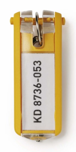 Brelok do kluczy Durable KeyClip, 6 sztuk, żółty