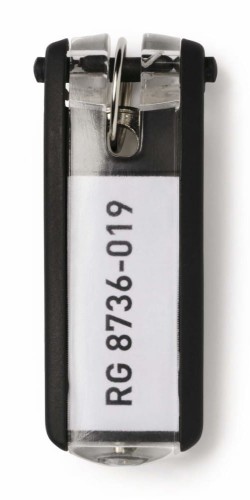 Brelok do kluczy Durable KeyClip, 6 sztuk, czarny